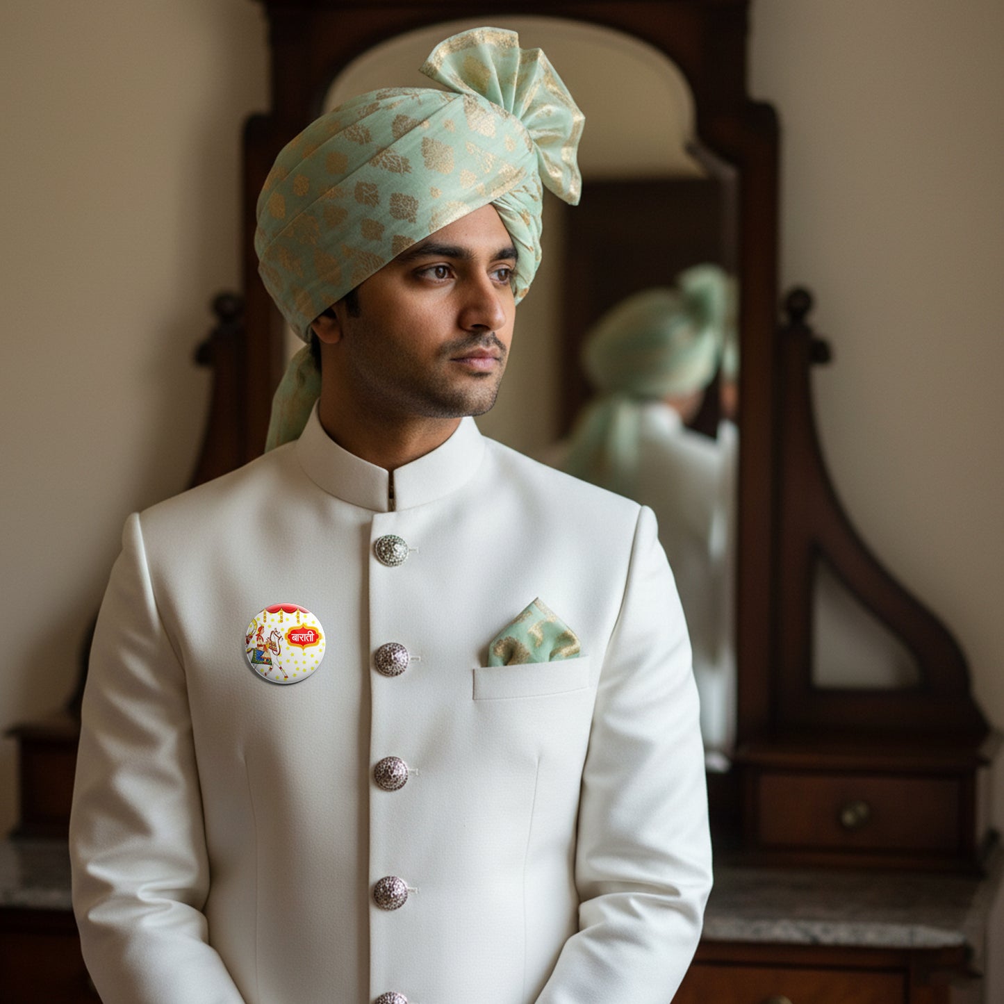 Barati | Wedding Badges | Size - 58mm