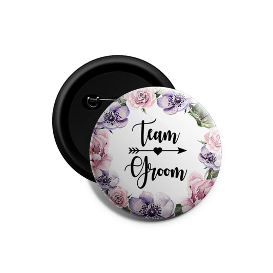 Team Groom | Wedding Badges | Size - 58mm