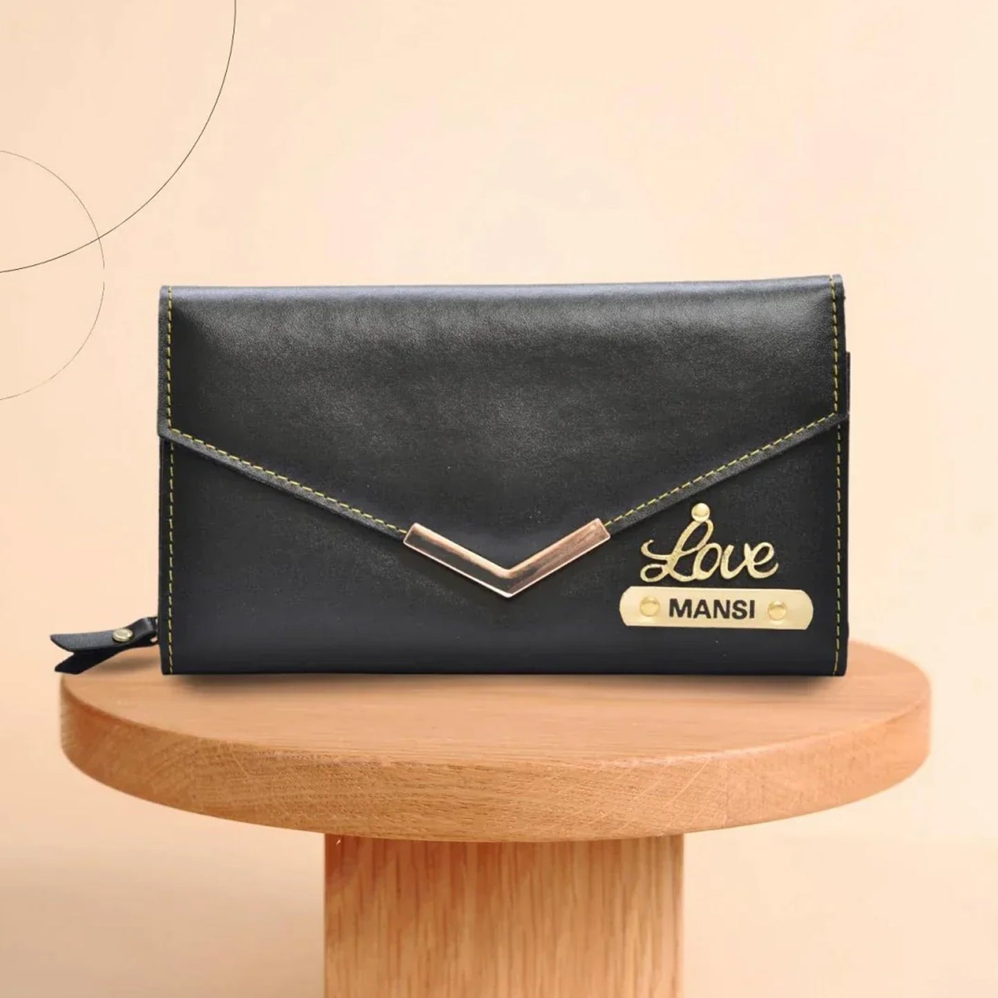 Elegant Personalized Leather Wallet for Women