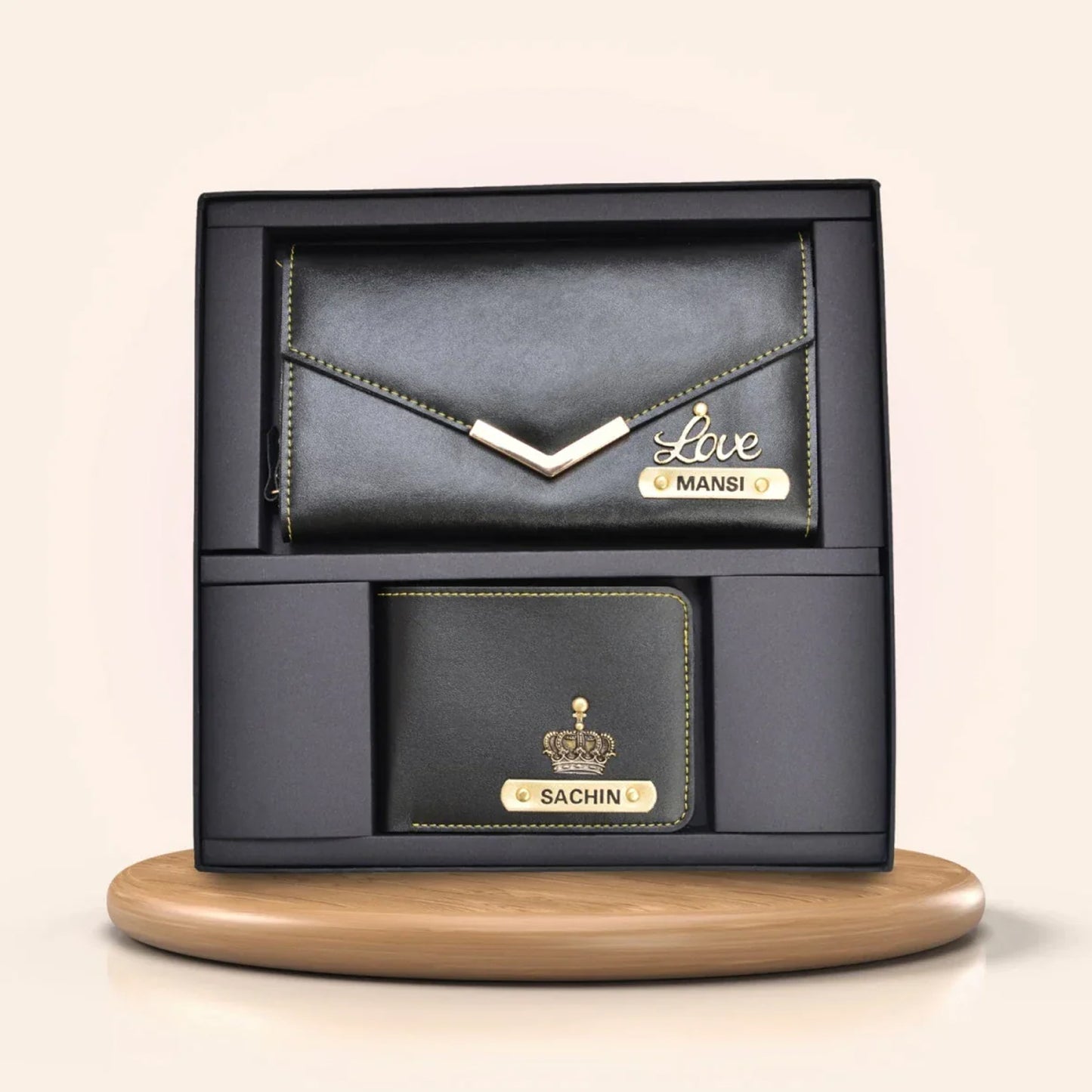 Personalized Couple Wallet Combo – For Him & Her