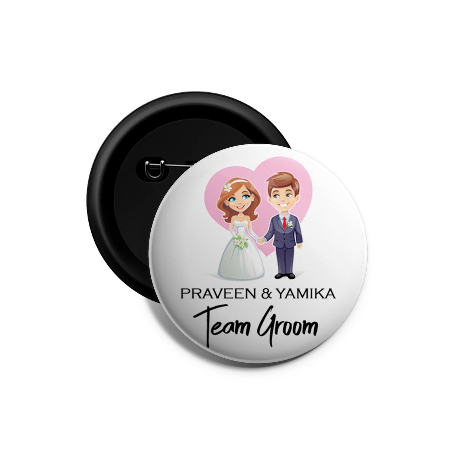 Team Groom | Wedding Badges | Size - 58mm