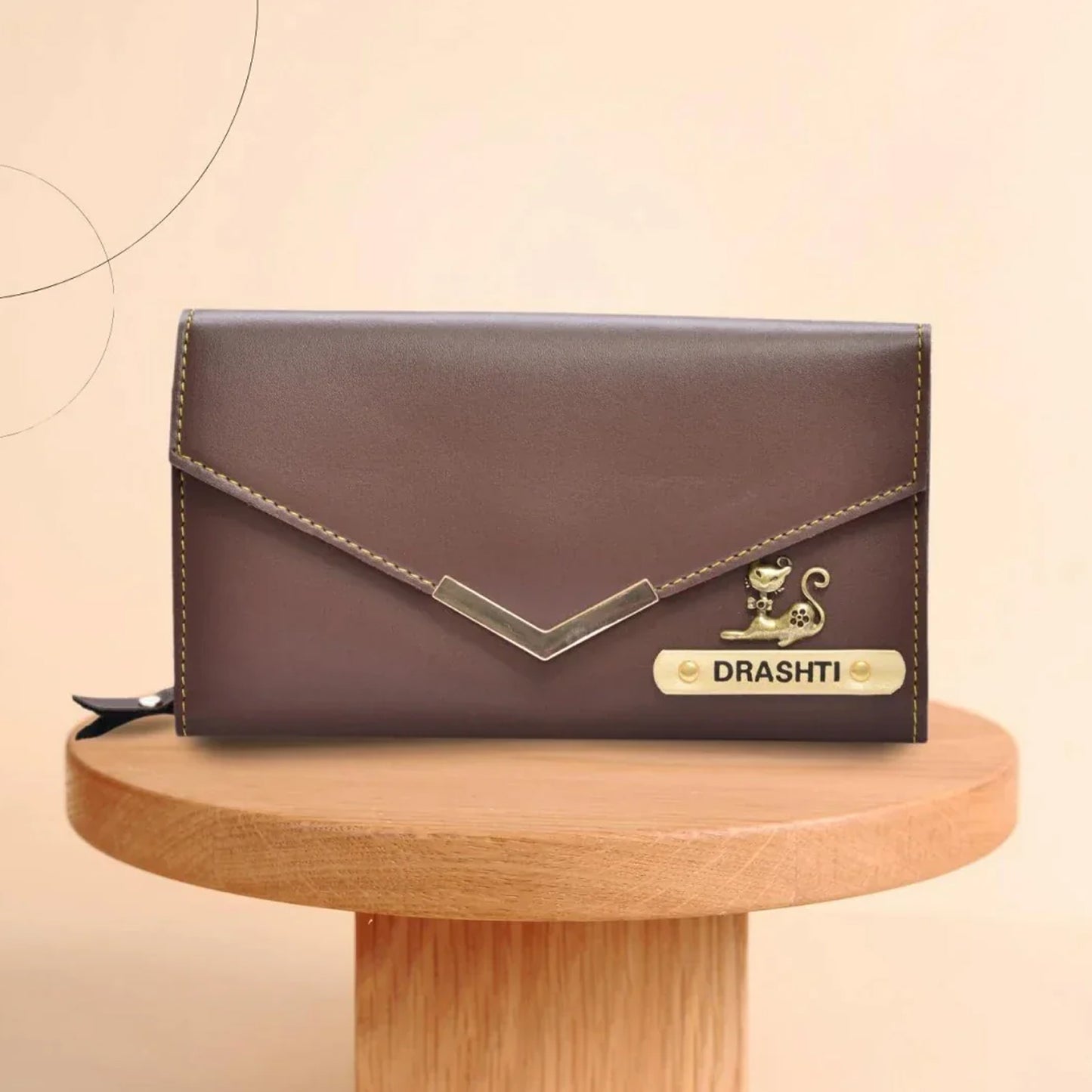 Elegant Personalized Leather Wallet for Women