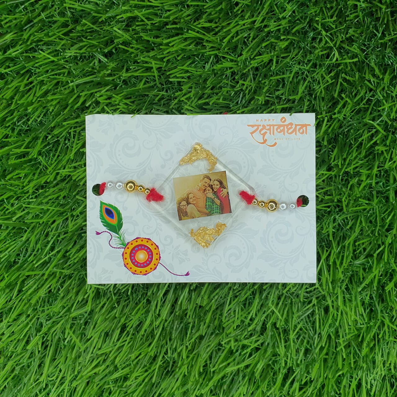 Personalized Photo Rakhi for Brother – Custom Resin Rakhi with Picture