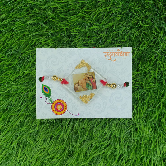 Personalized Photo Rakhi for Brother – Custom Resin Rakhi with Picture